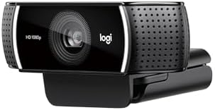 C922 PRO HD Web Kamerası, 1080p/30 FPS Çözünürlük, RightLight 2 ile Otomatik Işık Düzeltme, Çift Gürültü Önleyici Mikrofon, Premium XSplit Lisanslı, Siyah