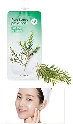 Missha Çay Ağacı Özlü Yağ Kontrolü Sağlayan Uyku Maskesi Pure Source Pack (TEA TREE), 111471