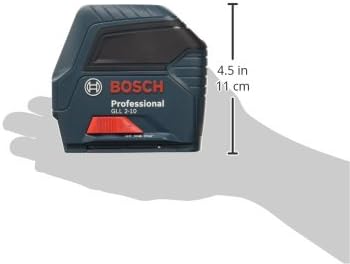 Professional GLL 2-10 Çizgi Lazer (10m Çalışma Alanı, 3 x AA Pil, IP 54 Toza Karşı Koruma Sistemi, Kırmızı Lazer, Koruma Çantası)