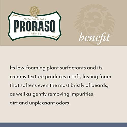 Proraso Cypress & Vetyver Sakal Şampuanı, kirleri gideren ve etkili bir şekilde temizleyen erkek sakal bakımı için profesyonel nemlendirici şampuan, 200 ml (1'li Paket)