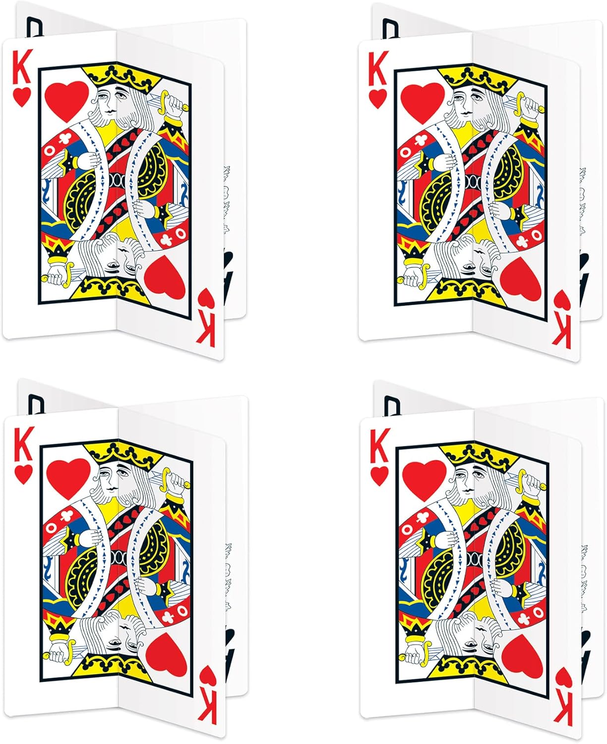 Alternative view of 54924 4 Parça 3D Oyun Kartı Merkezi Parçaları, 30,48 cm, Kağıt, Çok Renkli
