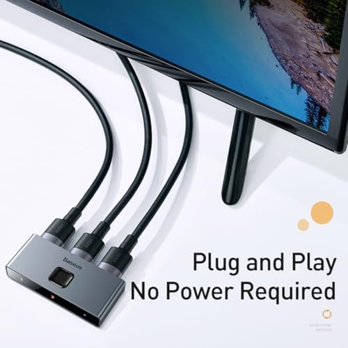 Matrix 2 in 1 Çok Fonksiyonlu Bilgisayar/Telefon HDMI Hub Adaptörü, Koyu Gri, HDMI Giriş Çıkış 4K & ARC, 4K 60 Hz Destekli, Seyahat Boy