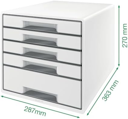 52142051 Wow Çekmeceli Evrak Rafı 5 Çekmeceli, Metalik Buz Mavisi