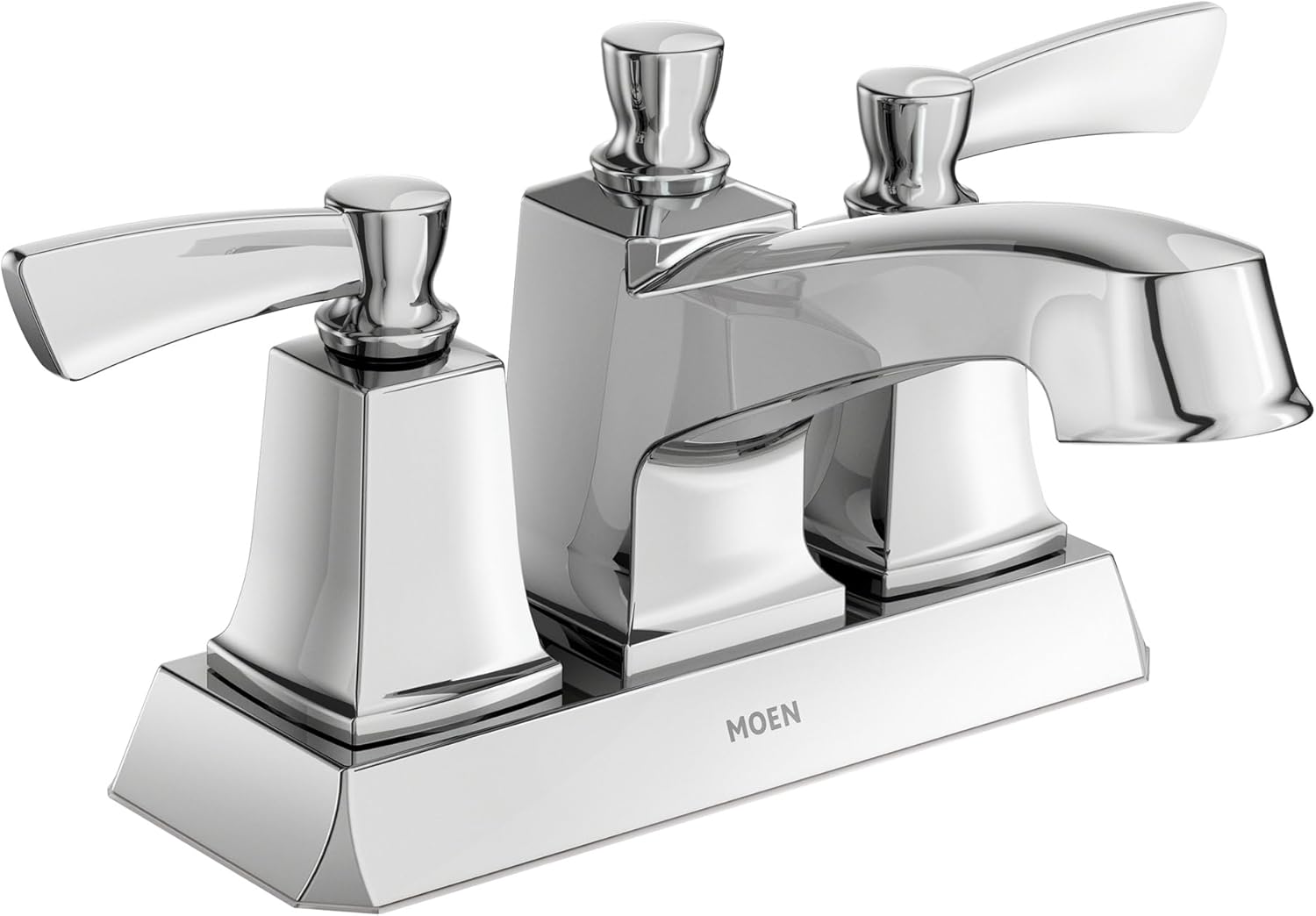 WS84922 Conway İki Saplı Orta Set Drenaj Montajlı Banyo Musluğu, Krom