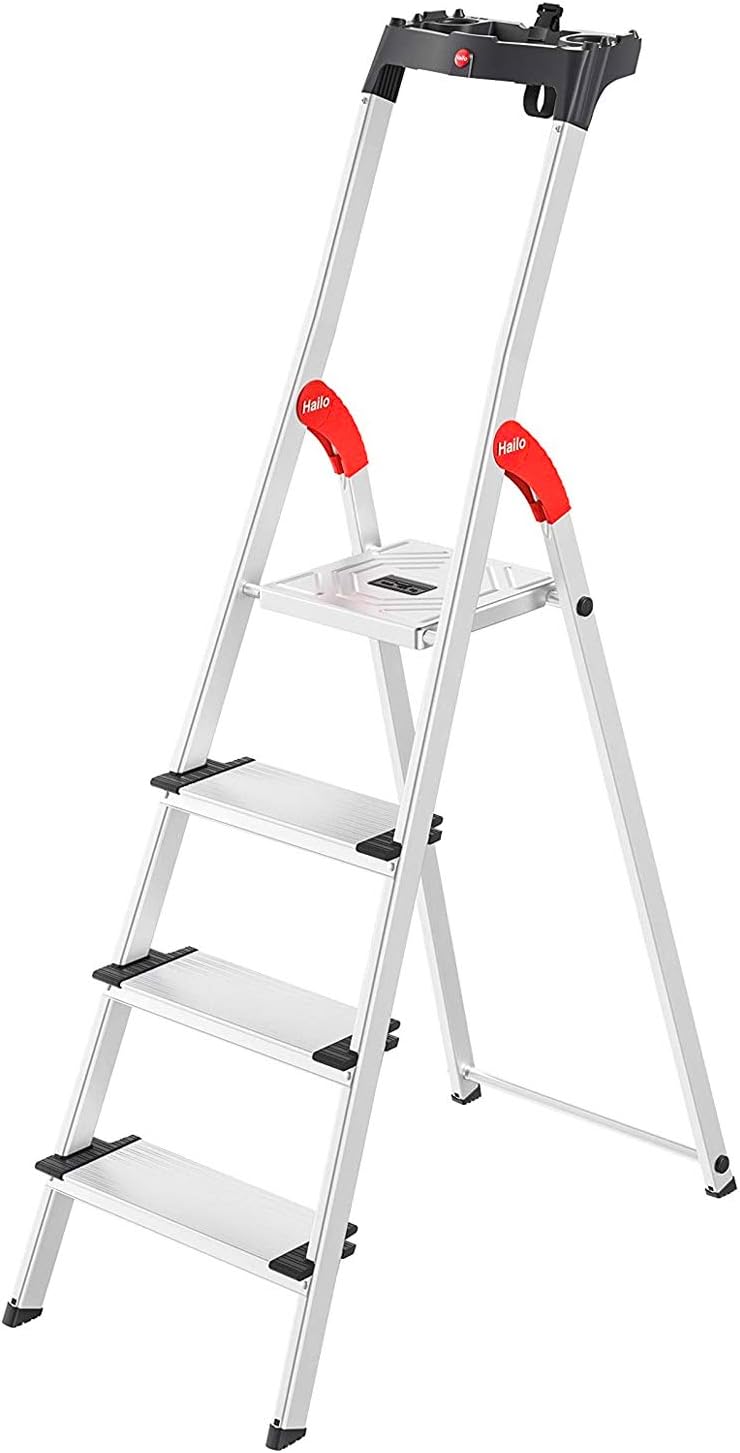 8040-407 XXL EasyClix merdiven, gümüş, 4 kademeli