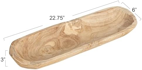 beeinflußt da5397 Pure Deko Paulownia Holz Rechteck Schüssel