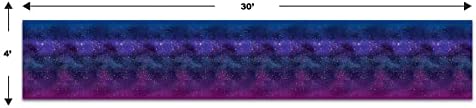 Galaxy Backdrop, 4' x 30' - Partiler için Zemin, Gece Gökyüzü Fotoğraf Zemini, Duvar Kaplaması Kolay, Fotoğraf Arka Planı, Doğum Günü Zemini, Uzay Teması Doğum Günü