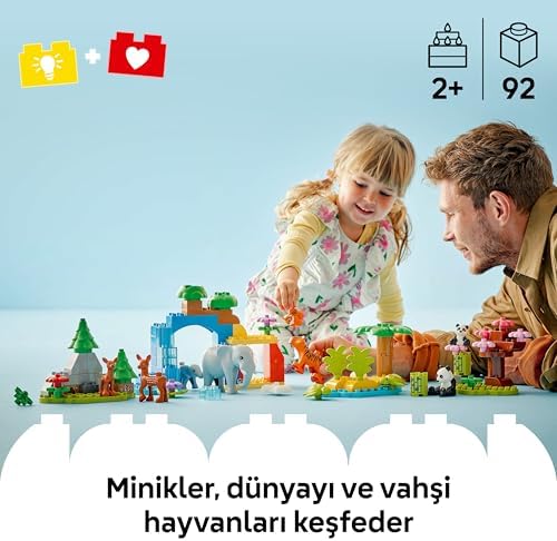 Alternative view of Kasabası 3’ü 1 Arada Vahşi Hayvan Aileleri 10446-2 Yaş ve Üzeri Çocuklar için Eğitici ve Yaratıcı Oyuncak Yapım Seti (92 Parça)