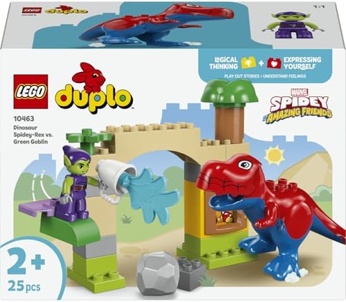 Alternative view of │ Dinozor Spidey-Rex, Yeşil Goblin’e Karşı 10463-2 Yaş ve Üzeri Kız ve Erkek Çocuklar için 2 Figür İçeren Eğitici Oyuncak Yapım Seti, Çocuklar için Yaratıcı Hediye Fikri (25 Parça)