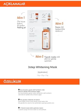 3 Aşamalı Aydınlık Görünüm Sağlayan Maske 3 Whitening Mask