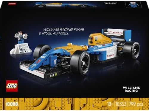 Alternative view of Williams FW14B ve Nigel Mansell 10353 – Yetişkinler için Sürücü Figürü, Kupa ve Sergileme Standı İçeren Model Yapım Seti – Kadınlar ve Erkekler için Hediye Fikri (797 Parça)