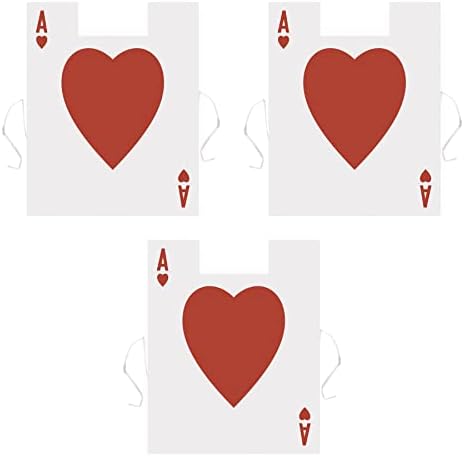Kırmızı/Beyaz, Casino Parti Malzemeleri, Bayramı ve Tiyatro Kostümleri, Fantasy Land Kostüm Aksesuarları 3 Parça Plastik Kart Takım Yelekler