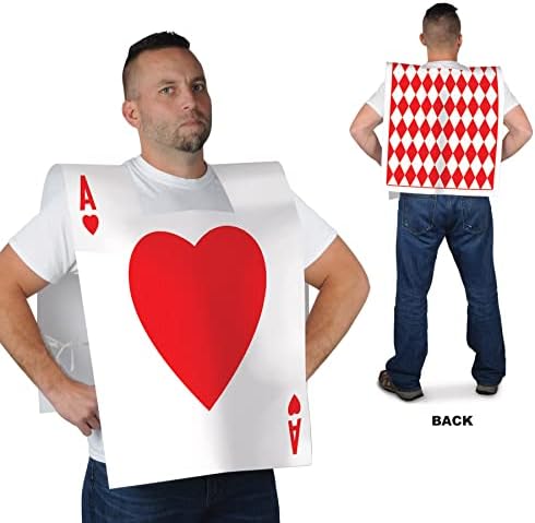 Alternative view of Kırmızı/Beyaz, Casino Parti Malzemeleri, Bayramı ve Tiyatro Kostümleri, Fantasy Land Kostüm Aksesuarları 3 Parça Plastik Kart Takım Yelekler
