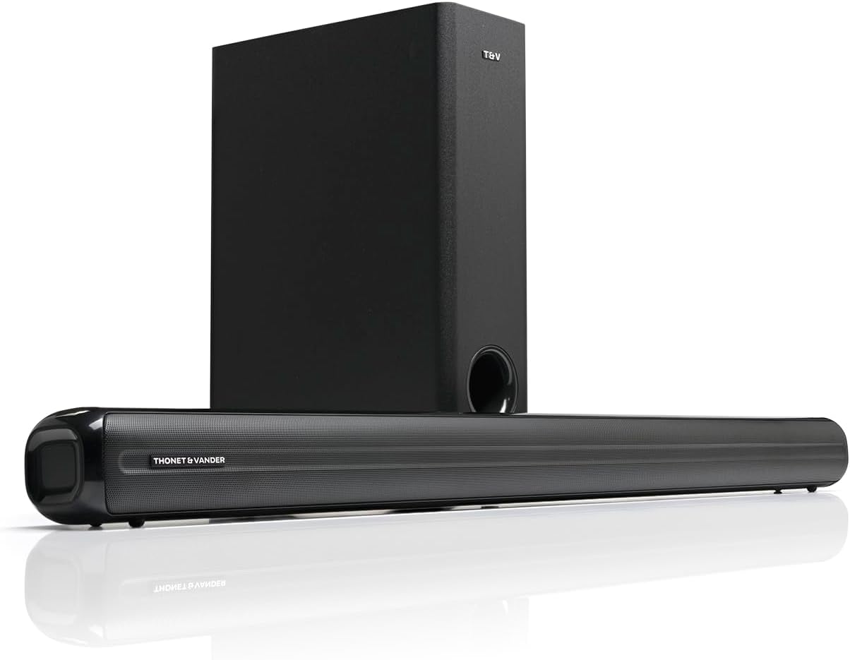 Thonet & Vander Kino 150W RMS Soundbar + Subwoofer 2.1 Hoparlör Bluetooth HDMI Uzaktan Kumanda