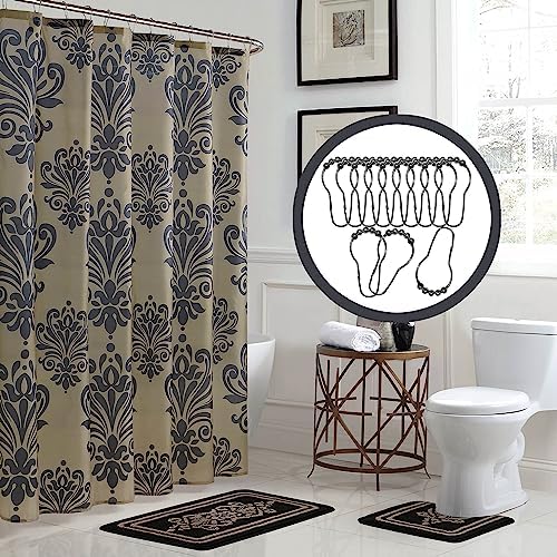 Fusion Revelry Damask 15 Parça Banyo Duş Seti