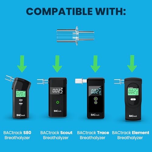 BACtrack Profesyonel Nefes Alyzer Ağızlıklar (20 Adet) | BACtrack S80, Trace, Scout, Element & S75 Nefes Alkol Test Cihazları ile Uyumlu