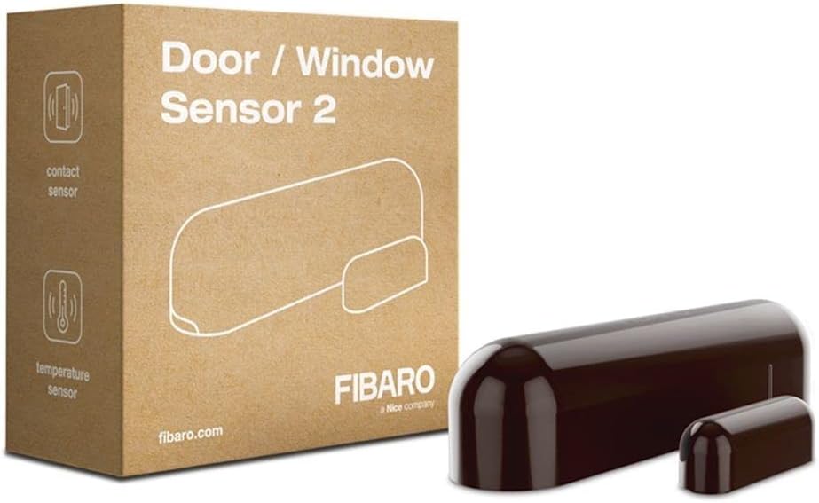Fibaro Fgdw‐002 Akıllı Ev Kapı/ Pencere Sensörü, Koyu Kahverengi