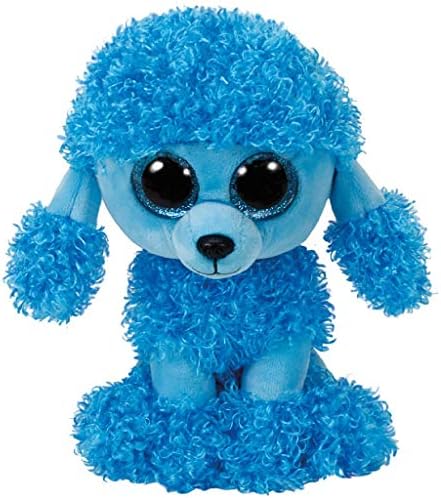 TY 36851 Mandy, Kaniş Köpeği Glitzeraugen, Glubschi, Beanie Boo temizlik malzemesi, pelüş, mavi, 15 cm