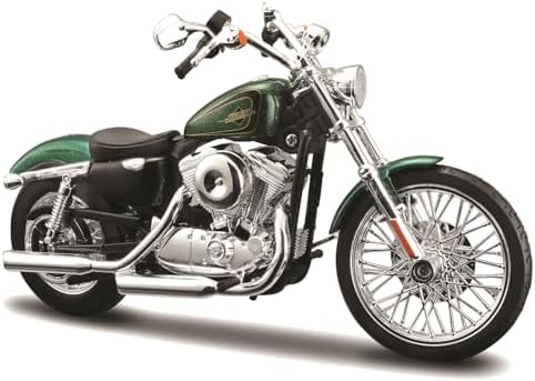 Maisto 32335GRN 2013 Harley Davidson XL 1200V Yedinci İki Yeşil Motosiklet Modeli 1/12