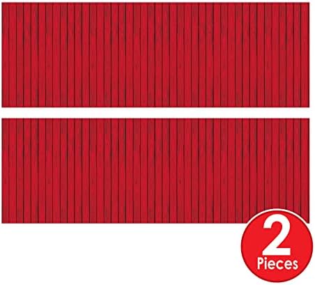Alternative view of 2 Parça Kırmızı Ahır Kenarları Arka Planı, 10 x 76 cm
