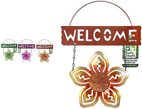 Balkon Ve Bahçe Hoşgeldiniz Tabelası Altın Çiçek