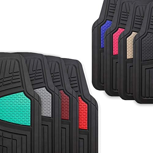 Otomotiv Paspasları Siyah Evrensel Uyum Ağır Hizmet Kauçuk Çoğu Arabaya, SUV ve Kamyonlara uyar, FH Grubu için Tam Set F11311BLACK