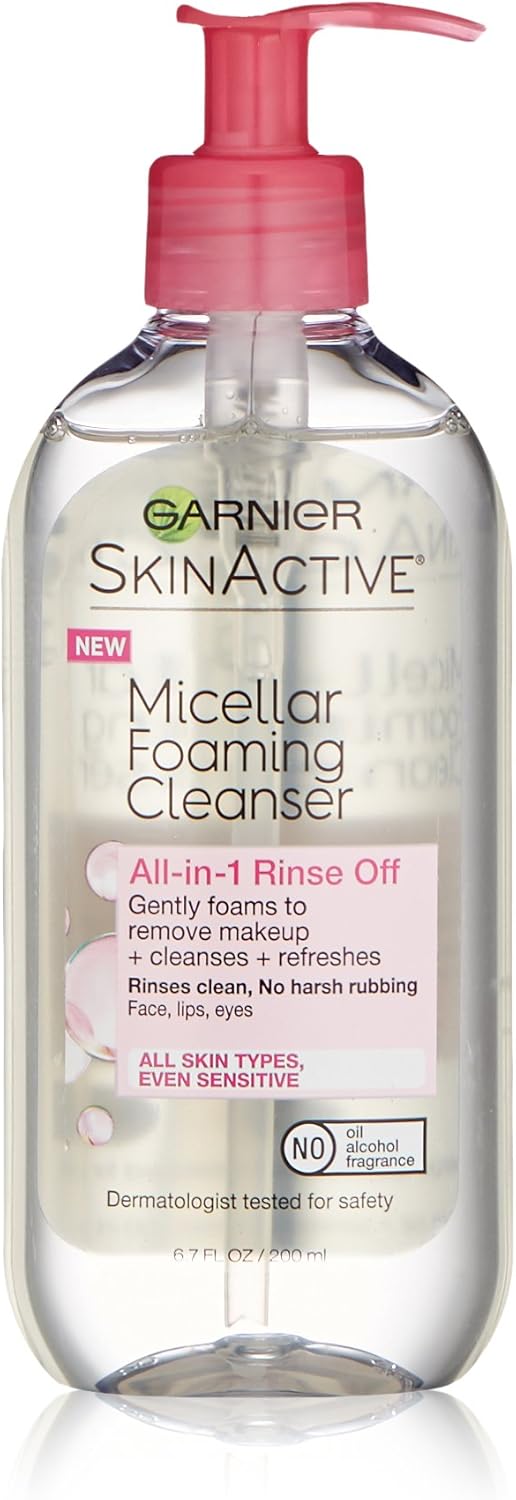 SkinActive Micellar Köpüklü Yüz Yıkama, Tüm Cilt Tipleri İçin, 6.7 fl oz