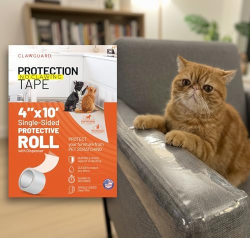 Alternative view of CLAWGUARD Koruma Bandı - Kedi, Köpek, Kuş, Tavşan Tırmalama ve Pençe Mobilya, Kanepe, Pencere Pervazı, Araba Kapısı, Cam ve Daha Fazlasına Karşı Dayanıklı Tek Taraflı Kalkan Koruma Bariyeri!