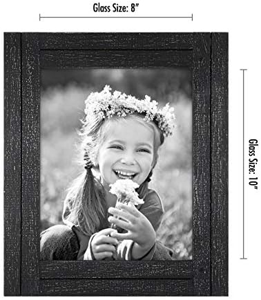 Alternative view of 8x10 Rustik Resim Çerçevesi Kömür Siyahı Dokulu Ahşap ve Cilalı Camlı - Duvar ve Masa Üstü için Yatay ve Dikey Formatlar
