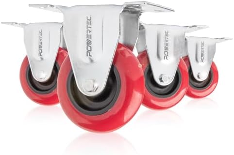 Alternative view of POWERTEC Sabit Tekerlek, 7.5 cm Çap, 295 kg Yük Kapasitesi, Sert Kauçuk, Mobilya ve Tezgah için