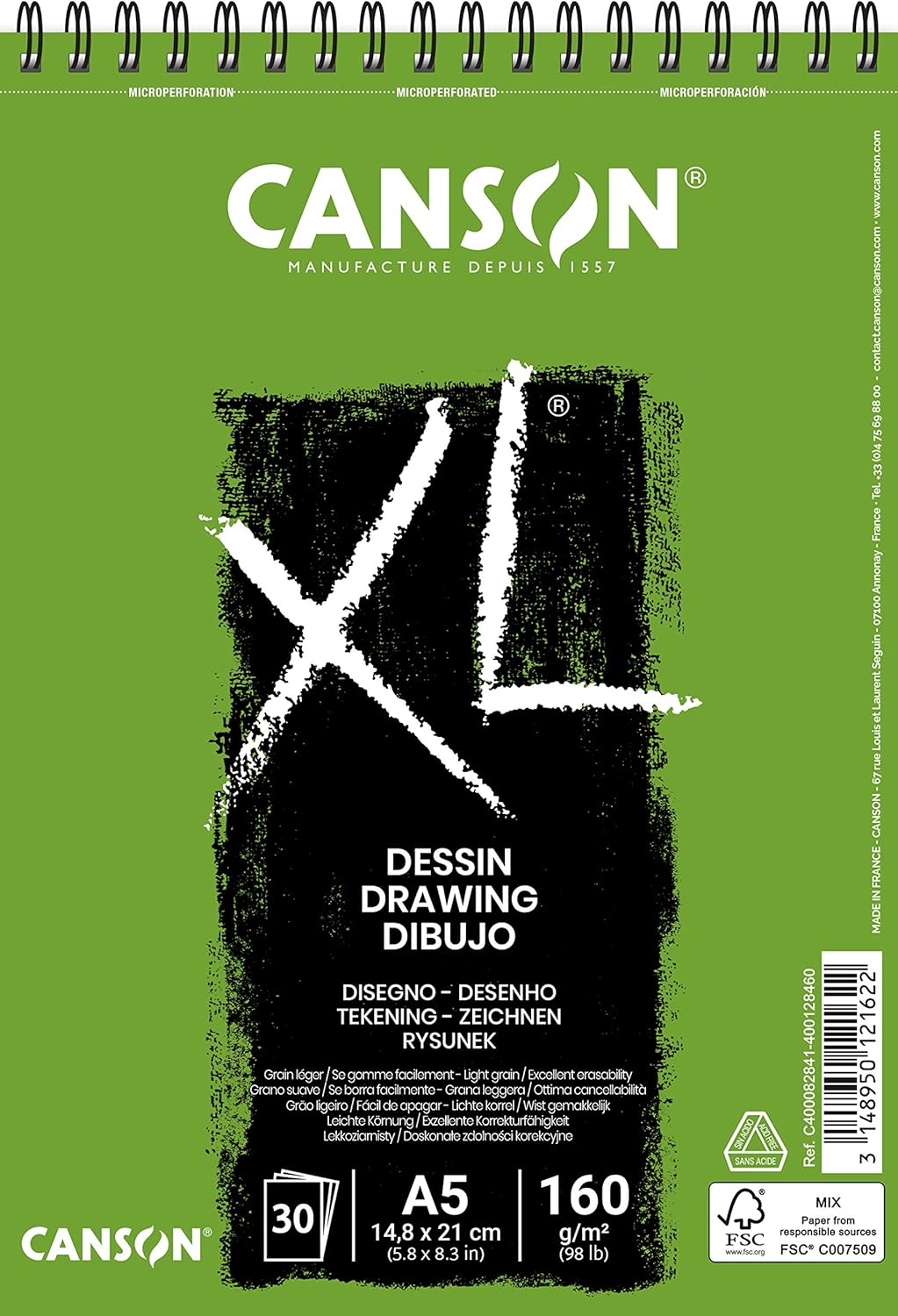 Xl Draw Eskiz ve Resim Defteri, Spiralli, 30 Sayfa, A5, 160G