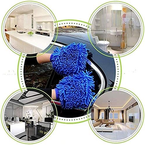 4 set su geçirmez mikrofiber yıkama eldiveni, araç yıkama eldiveni, temizleme bezi, temizlik bezi, araç bakımı, parlatma eldiveni, bakım eldiveni, araba yıkama, motosiklet, 21 x 16 cm, 4 renk