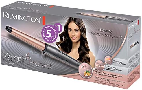 Saç Maşası Keratin Protect , Konik, Yüksek Kaliteli Grip-Tech Seramik Kaplama, Gri/Pembe Altın, Ci83V6