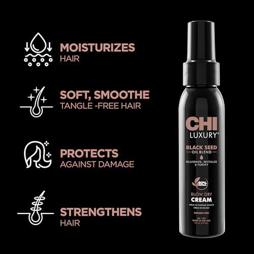 Alternative view of CHI Seed Oil Blow Dry Cream, Moisturizing Styling Cream For Sleek & Smooth Hair, Light-Hold, Sulfate, Paraben & Gluten-, 6 Oz