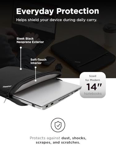 Alternative view of ThinkPad Notebook Çantası & Kılıfı 14 Fermuarlı Siyah Çanta ve Kılıf 4X40N18009