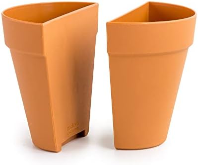 UK çiçek saksısı-kitap sehpası, plastik, kahverengi, 12 x 12 x 15,5 cm