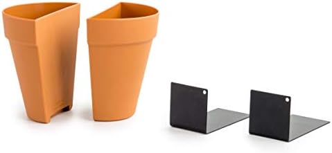 Alternative view of UK çiçek saksısı-kitap sehpası, plastik, kahverengi, 12 x 12 x 15,5 cm