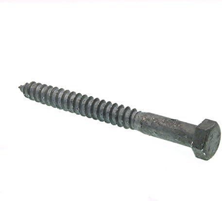 9057073 Hex Lag Vidalar, 1/2 inç X 5 In., A307 Grade A Daldırma Galvanizli Çelik (25 Paket)