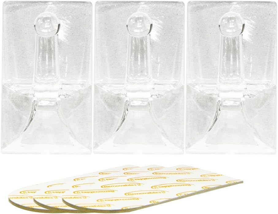 Alternative view of 61328 3Pc Removable Transparent Adhesive Hooks,