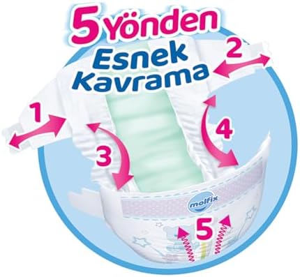 Molfix Large 6 Beden Bebek Bezi, 38 Adet
