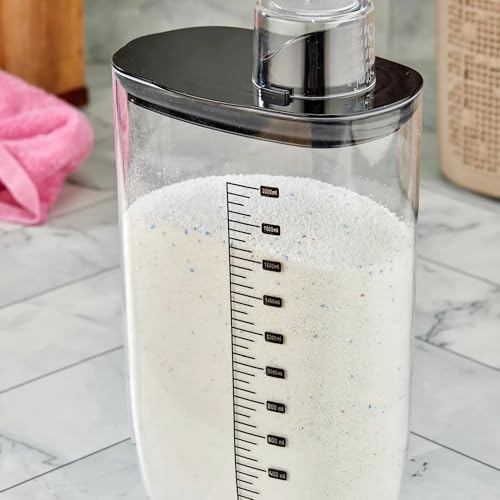 Alternative view of Hava Geçirmez Vakumlu Deterjan Saklama Kabı - Kendinden Ölçekli Vakum Kapaklı Deterjanlık 2100 ml