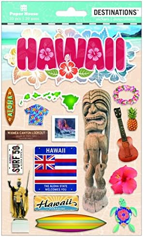 Alternative view of Productions Seyahat Hawaii 2D Çıkartmaları, 3'lü Paket