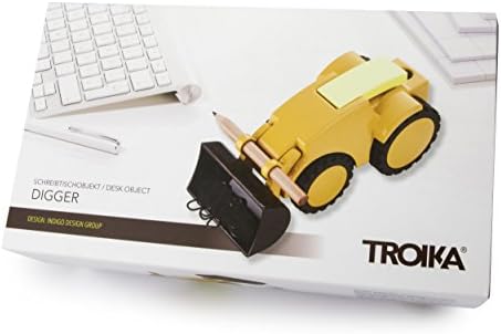 Alternative view of Digger – GAM40/YE – Bueroklammernhalter – Buldozer,-ayarlanabilir kürek – mektup postası – kalem tutacağı dahil 1 kalem – dökme demir-parlak – Sarı, Siyah – -orijinal