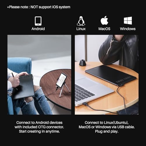 Alternative view of Huion Inspiroy H640P Grafik Çizim Tableti