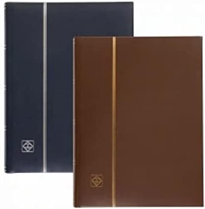 Alternative view of Leuchtturm Pul Defteri LEDER Hakiki Deri S64, A4+, 32 Yaprak, 64 Sayfa, Full Asetat(Tamamen Şeffaf) Siyah Zemin, Kahverengi Kapak