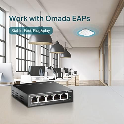 Alternative view of TL-SG1005P, 5-Port Gigabit Desktop Switch with 4-Port PoE+
