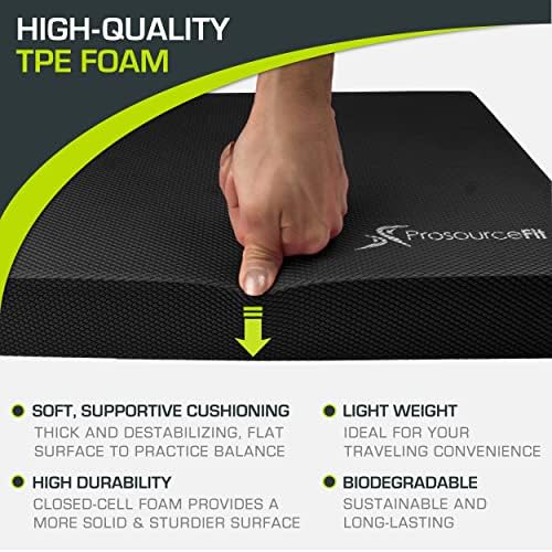 Alternative view of ProsourceFit Egzersiz Denge Pedi – Kaymaz, Yastıklı Köpük Mat ve Dizlik; Fitness, Denge Antrenmanı, Yoga ve Fizik Tedavi için