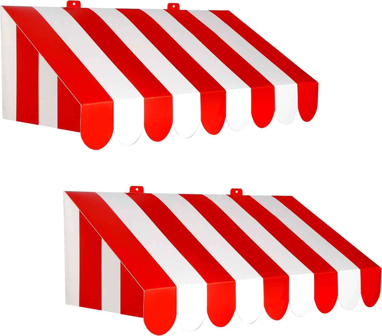 Alternative view of 54934, 2 Adet 3 Boyutlu Tente Duvar Dekorasyonları, 62,8 cm x 22,2 cm (Kırmızı/Beyaz)