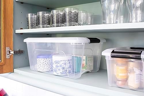 Alternative view of Ohyama, 3'lü set istiflenebilir saklama kutusu, klik kilitli – New Top Box NTB-15 – plastik, şeffaf, 3 x 15 l, U 39,5 x G 29 x Y 18,6 cm