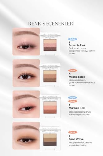 Yumuşak Dokulu, Dökülme Yapmayan 3 Renkli Göz Farı Triple Shadow No.8 (ORANGE PARADE)